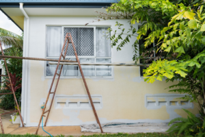 a home’s exterior being repainted